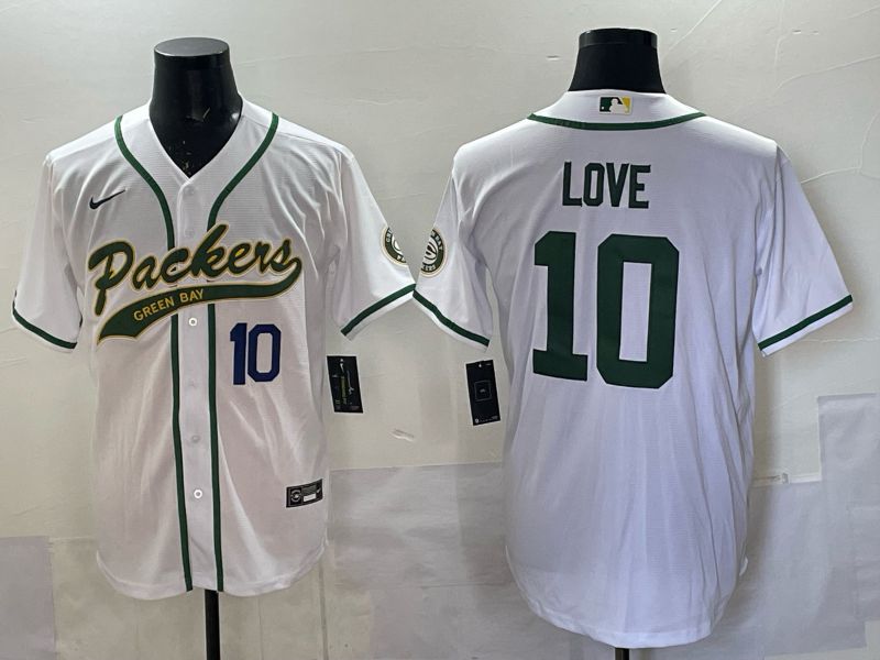 Men 2025 Green Bay Packers #10 Love white Joint Name Nike Limited NFL Jersey style 002->green bay packers->NFL Jersey